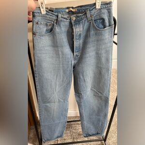 Levi's Light Blue Ribcage Straight Leg Jeans